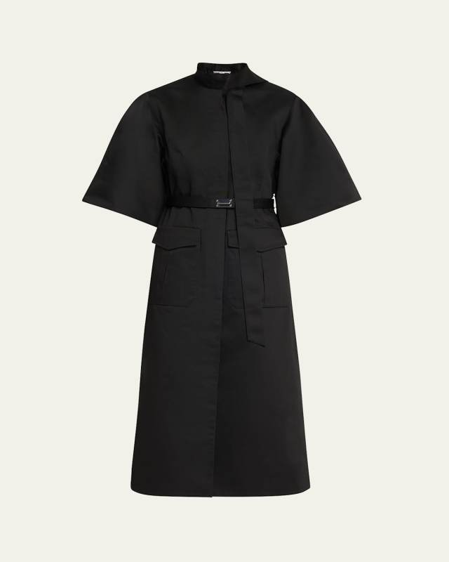 Ilardi Belted Short-Sleeve Dress